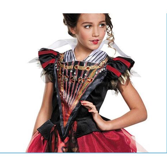 RED QUEEN Alice through the Look Glass Disguise Girls Costume | Child L 10/12 - Picture 3 of 3